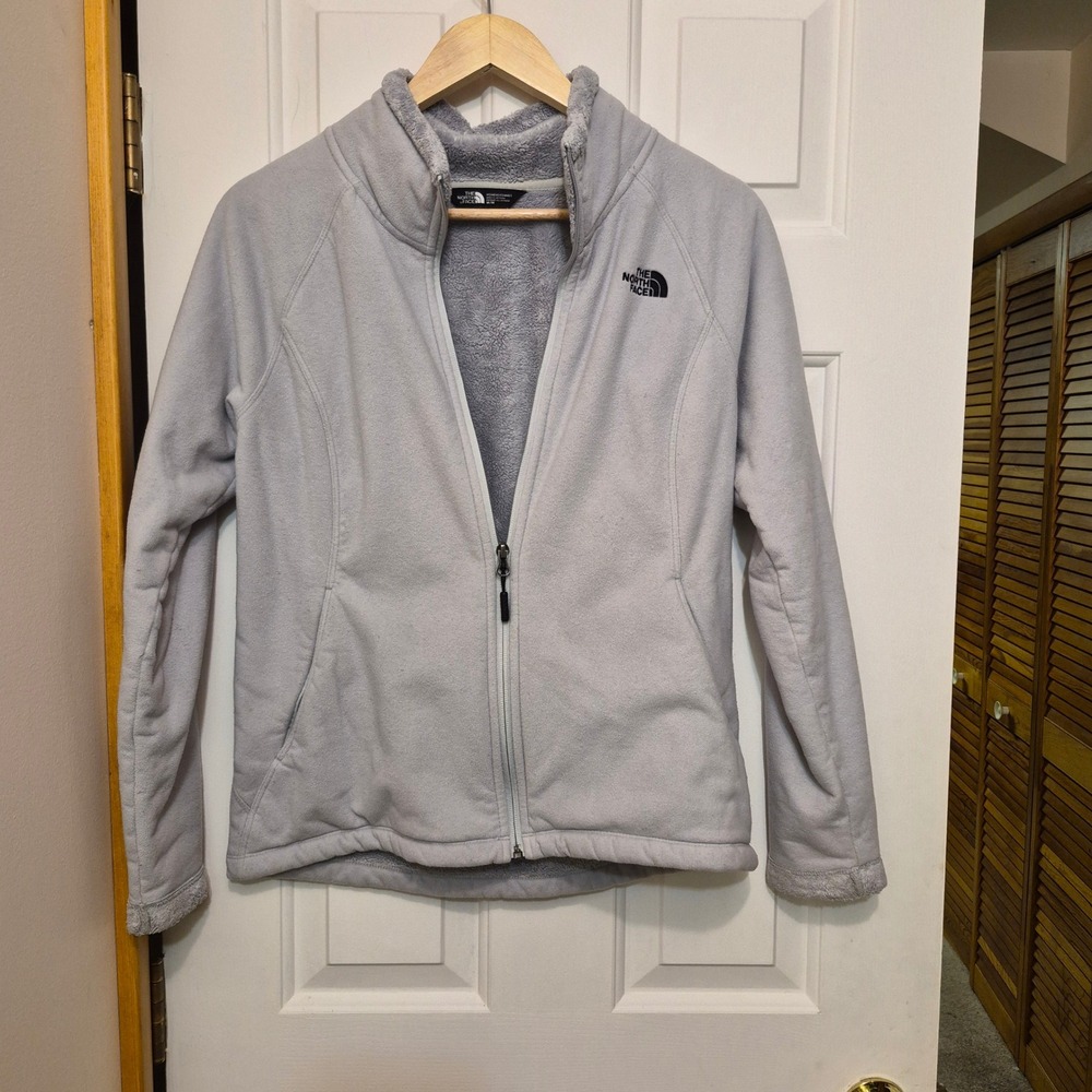 The North Face Womens Gray Full Zip Sherpa Lined Fleece Jacket NF00CTP8 Size M